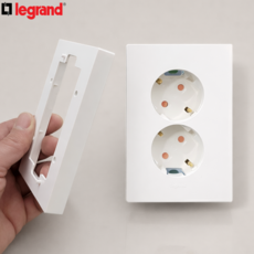 르그랑 2구콘센트 + 보조대, 아펠라 2구콘센트_마그네슘, 1개