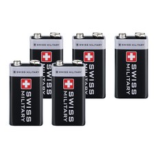 스위스밀리터리 사각건전지9V(1알) 6F22 망간건전지 [W415779], 1개입, 5개