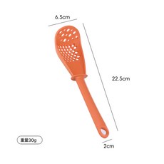 DFMEI 多功能食品夾兩用可拆分料理勺麪包夾廚房熟食夾烘焙蛋糕夾食物夾, 1個, 橙色料理勺:如圖