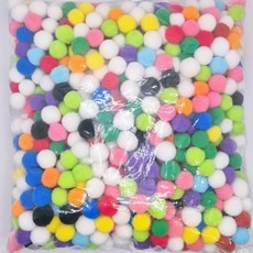 고래아트 국산 15mm 폼폼이 뿅뿅이 고탄력 대용량, 500개, 혼합색