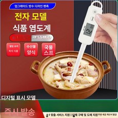 주방용 주방 측정기 간장 농도 측정 짠맛 센서 디지털, 1개, 전자식 디지털 염도계 0 ~ 5 10 측정가능