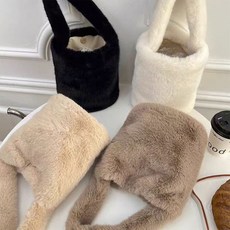 아르벤 라운드 버킷 페이크 퍼 가방 토트백 크로스백 숄더 토트백 가방 미니 털가방 겨울 가방 여성