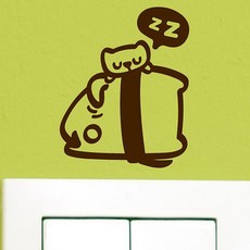 고미 포인트스티커 스위치스티커 다크브라운, 1개