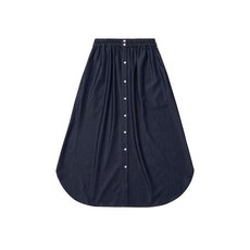 [오끼뜨] OGGITT (w)링클프리 낫데님 파자마 스커트 다크네이비