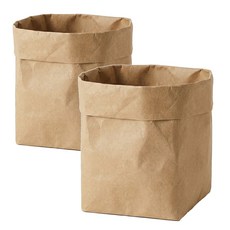 파파가든 크라프트 화분 방수 커버, 2개, 브라운