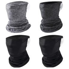 防紫外線涼感掛耳式護頸面罩 4入, 混色