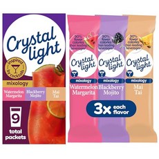 Crystal Light Mixology Variety Pack Powdered Drink Mix 9 single serve packets per Box, 1개