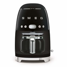 자동 시동 기능이 있는 Smeg 50의 레트로 스타일 에스테틱 드립 커피 머신 따뜻한 접시 유지 두 가지 강도 설정 i##e#s: 10컵 ^^ 유리 카라페 빨간색 :i#e#s, 10 Cup, Red