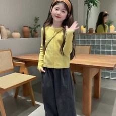 小不點兒 女童春秋套裝 韓版針織衫百搭牛仔褲