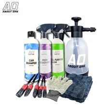 A.O 機車洗車組】機車清潔套裝 泡沫噴壺 鐵粉去除劑 洗車精 萬用清潔劑 細節刷 蝌蚪布 洗機車組 洗車清潔組, 1個, 機車清潔組（內容物可參考內文說明）