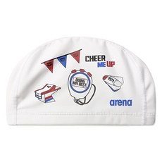 아레나 수모 A6AC1AQ06 타임투스윔 우레탄 코팅 수영모자, 1개, WHT