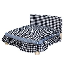 Yeego 實木公主床 柔軟舒適 提供寵物極致舒適睡眠體驗, 黑格M, 1個