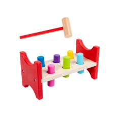 몬테소리 나무 망치 장난감 어린이 소근육 훈련 감각 게임 색상 인지 세트 자폐 아동용 교육