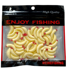 Weihe Fishing 軟蟲假餌 仿生路亞擬餌, 1個, 米色, 米色, 0.04kg