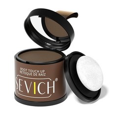 SEVICH 그레이 헤어 터치업 스틱 & 헤어라인 파우더 콤보 흰머리 커버용 루트 컨실러 즉각적인 터치 업 스파 스 필러 위한 방수 얼룩 방지 포뮬러다크 브라운 [호환], medium brown 10G