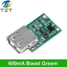 DC 0.9V-5V ~ 5V 600MA 파워 뱅크 충전기 스텝 업 부스트 컨버터 공급 전압 모듈 USB 출력 충전 회로 전자 부품 액세서리 소스, green
