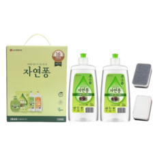 새미래쇼핑 센스있는 집들이 선물 자연퐁 주방세제 솔잎 캡형+캡형 490ml 3종 세트, 1세트