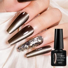 1/14개/세트 7ml 자석 캣츠아이 젤 네일 폴리쉬 UV/LED 오래 지속되는 살롱 품질 트렌디 화이트 색상 DIY, 15 CCQ52475-5