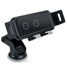 컴스 15W 듀얼 코일 차량용 고속 무선 충전 자동회전 거치대 IP456