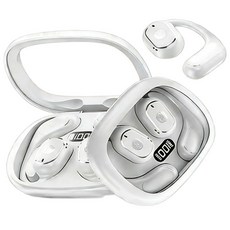 DBL Q30 耳掛式藍芽耳機，具備HIFI音質與降噪功能, 【白色】HIFI+降噪+環繞音+電量數顯, CCAP24LP4770T6
