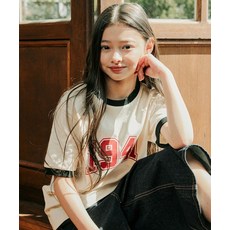 지프 JEEP JEEPKIDS 1941 아치 빅로고 링거 반팔 티셔츠 KR5TSU184IV 410264