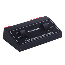LINEPAUDIO 音訊切換器 14AWG 200W 一進二出 無需電源, 黑色, 1個, 40-060