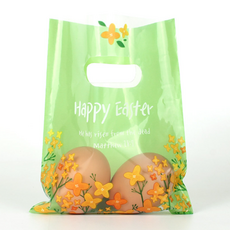 부활절계란포장 2구 손잡이비닐(20매) 8종 택1 (고집쟁이 달걀장식스티커 부활절입체스티커 부활절계란), 3.해피