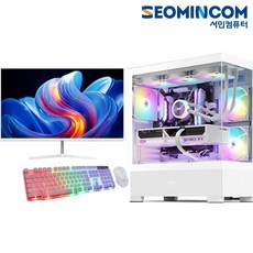 서민컴퓨터 윈도우 포함 조립컴퓨터 풀세트 조립PC 게이밍PC 게임용 컴퓨터 본체 롤 오버워치 피파 배그 배틀그라운드 펠월드 디아블로 데스크탑 고사양PC, 윈도우 11 홈, 500GB, 16GB, 지포스 RTX 3050, CF5-2 화이트