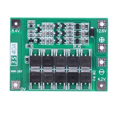 밸런스보드 코어 3S 4S 40A 60A 리튬 이온 배터리 충전기 보호 보드 18650 BMS 드릴 모터 11.1V 12.6V/14.8, 01 3S 40A Enhance, 1개