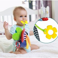 可愛動物車床掛 音樂車鈴 床鈴 車掛 帶牙膠 響紙 安撫床鈴 小象車掛 蜜蜂車掛 安撫玩偶, 1個, 大號蜜蜂（鈴鐺）