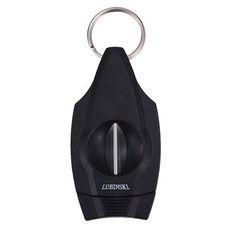 시가커터 휴대용 여행 시가 커터 스테인레스 스틸 V-컷 모양 가위 파티 흡연 도구 가제트 액세서리, 01 Black, 1개