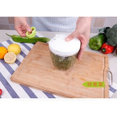 【LoVus】家用手拉式切菜器 蒜泥絞肉器調理機，手動拉繩設計，輕鬆切碎蒜泥、絞肉，食品級材質，安全無毒, 1個