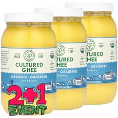 [2+1] 퓨어인디언푸드 방목 & 유기농 발효 기버터 425g / 해외직구 미국정품, 3개