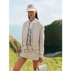 맥케이슨 여성 씨슬 프린트 MA-1 점퍼 아이보리 MCW3JP824IVY 1037132, Ivory/095 1037132