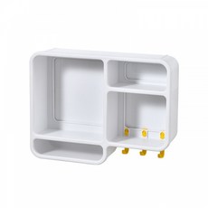 YAPOGI 화장실선반 화장품선반 펀치프리선반, 1개, 흰색