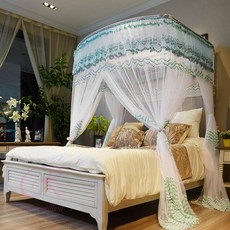 러블리 로망스 캐노피 침대 모기장(200x220cm) (그린) 캐노피침대모기장 레이스모기장 공주모기장 공주침대 침대캐노피 +Y0707JS, ##상품선택@