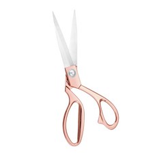 전문가용 재단 가위 빈티지 재봉 가위 스테인리스강 재단사 직물 의류 바느질 커터 DIY 도구, [06] Rose gold 9.5 inches