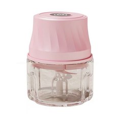 電動食物調理機 蒜頭攪碎機 無線調理機 蒜泥器 碎菜 絞肉 輔食, 粉色