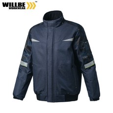 윌비 카모 데님 라이크 블루종 패딩점퍼 작업복 작업복점퍼 PR712