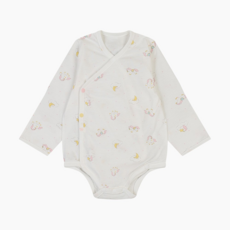 해피랜드 파베 배냇슈트 H110254 / 부드러운 소재로 귀여운 말 패턴의 신생아 봄 배냇슈트