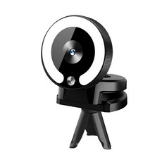 4K超高清視訊鏡頭 內建麥克風 買就送小三腳架 免驅動 攝像頭 視訊攝影機 直播鏡頭, 定焦款, 4K視訊鏡頭