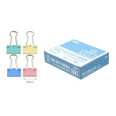 델리 파스텔 칼라 더블크립 중 50개입 메모홀더 집게 핀
