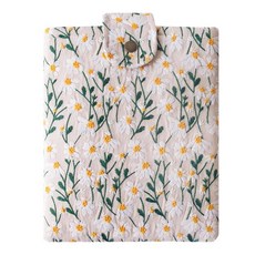 아마존평점4.5+ 미국출고 150375 아이패드 프로 11 에어 10.9 Boox Nova Air C Kobo Sage 하드커버 책용 자수 패브릭 슬리브 - 대형 태블릿, White & Beige - Snap