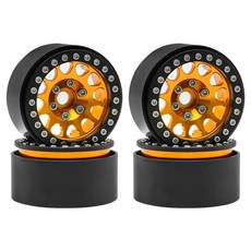 금속 1.9 비드록 휠 림 허브 1/10 Hsp Redcat Rc4wd WRAITH Tamiya Axial SCX10 D90 HPI RC 자동차 예비 부품, [27] 4pcs Golden