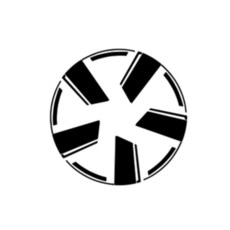 적호카 디올뉴 싼타페 하이브리드 MX5 휠스티커 특이한스티커 호환, 20인치 (디자인플러스) 블랙 유광 4P, 1세트