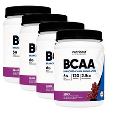 뉴트리코스트 아미노산 파우더 2:1:1 포도맛 Nutricost BCAA, 4개