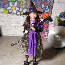 리틀오즈 여아동 할로윈 마녀옷 마녀의상 모자세트