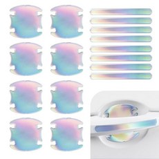 DYEKNEE 자동차 도어 핸들 스티커 8개 8cm x 8cm3.15인치 3.15인치 + 14.7cm 1.5cm5.8인치 0.6인치 유연한 범핑 방지 긁힘 프로텍터 방수 자, 16 PCS, 다양한 색상