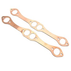 쉐보레 SB 327 305 383용 재사용 가능한 SBC 타원형 포트 구리 헤더 배기 가스켓 2개, 쉐보레 SB 327 305 383용 재사용 가능한 SB