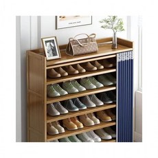 현관 신발장 조립식 커튼 좁은 더블 와이드 수납장, 1개, 선택_5단 50